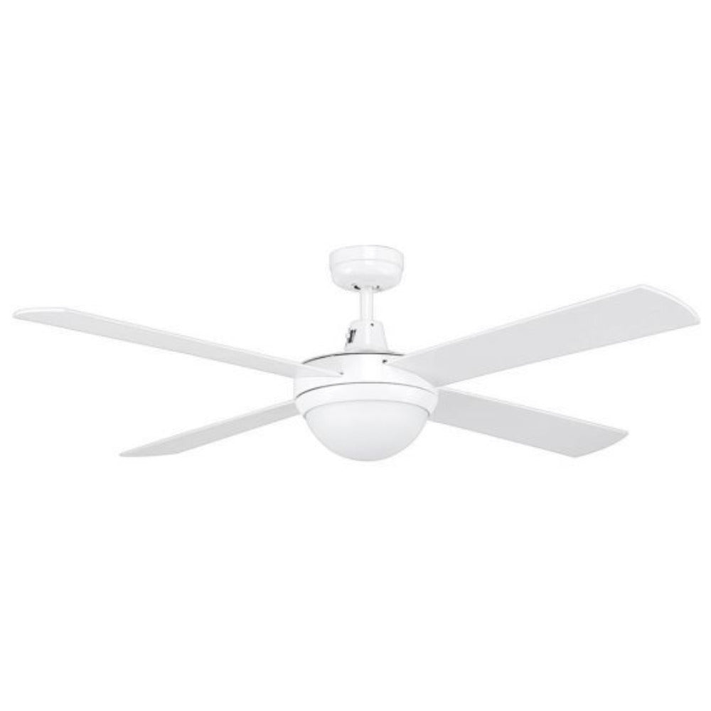 Buy AC Ceiling Fans With Light Australia Tempest-II 52'' Ceiling Fan With 2xB22 Light White With White Blades - 99988/05