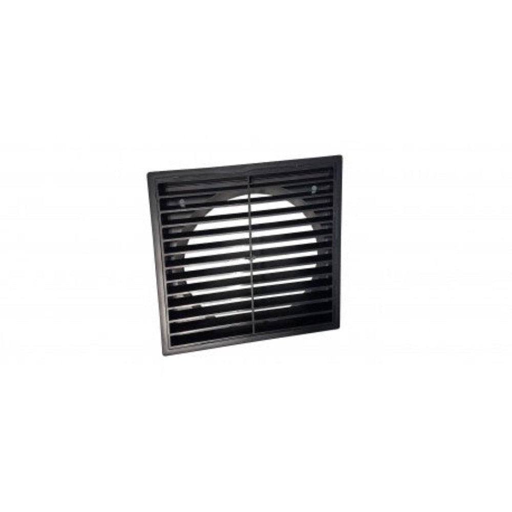 Standard Square Fixed Louvre Grille 150mm Black - V150FLBL