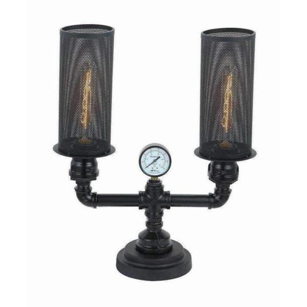 Buy Table Lamps Australia VENETO Black Iron 2 Light Table Lamp - VENETO-T2