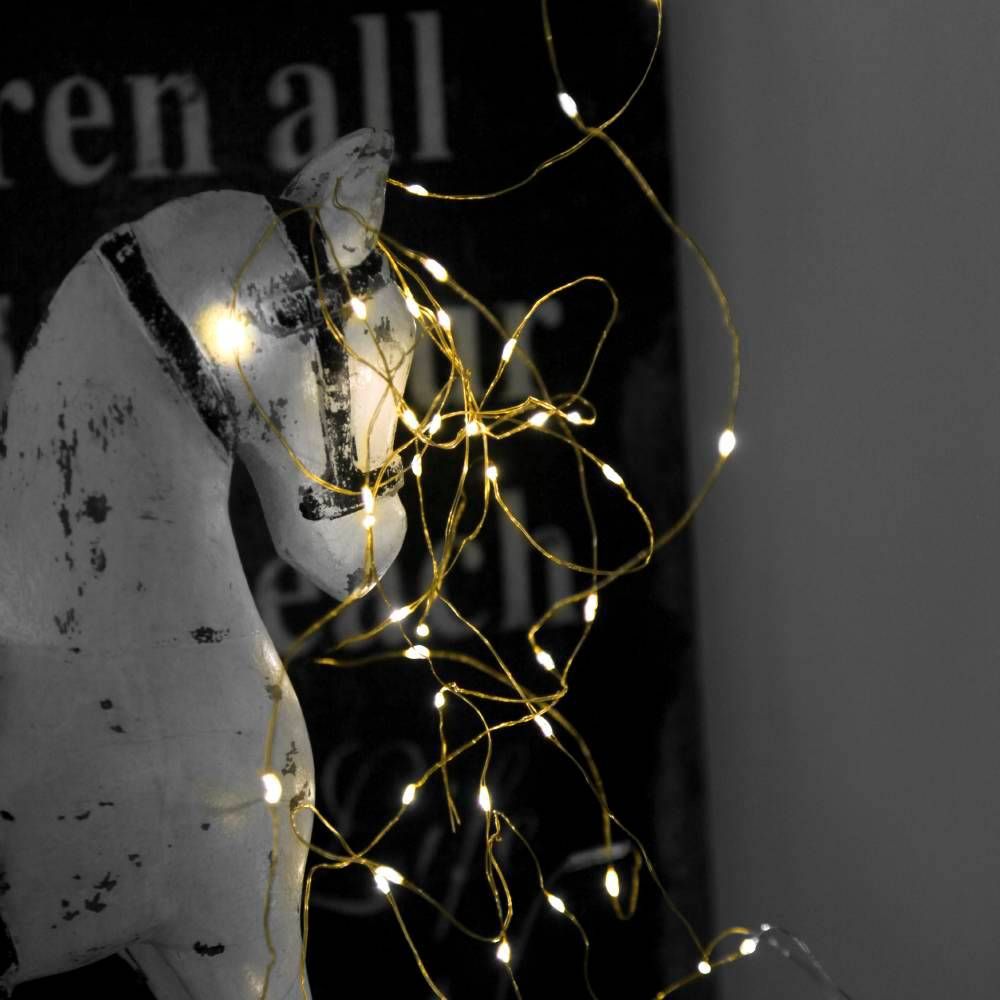 Buy Christmas Lights Australia XMAS DEW Drop x40 LED Warm White Brass 4m - 411088