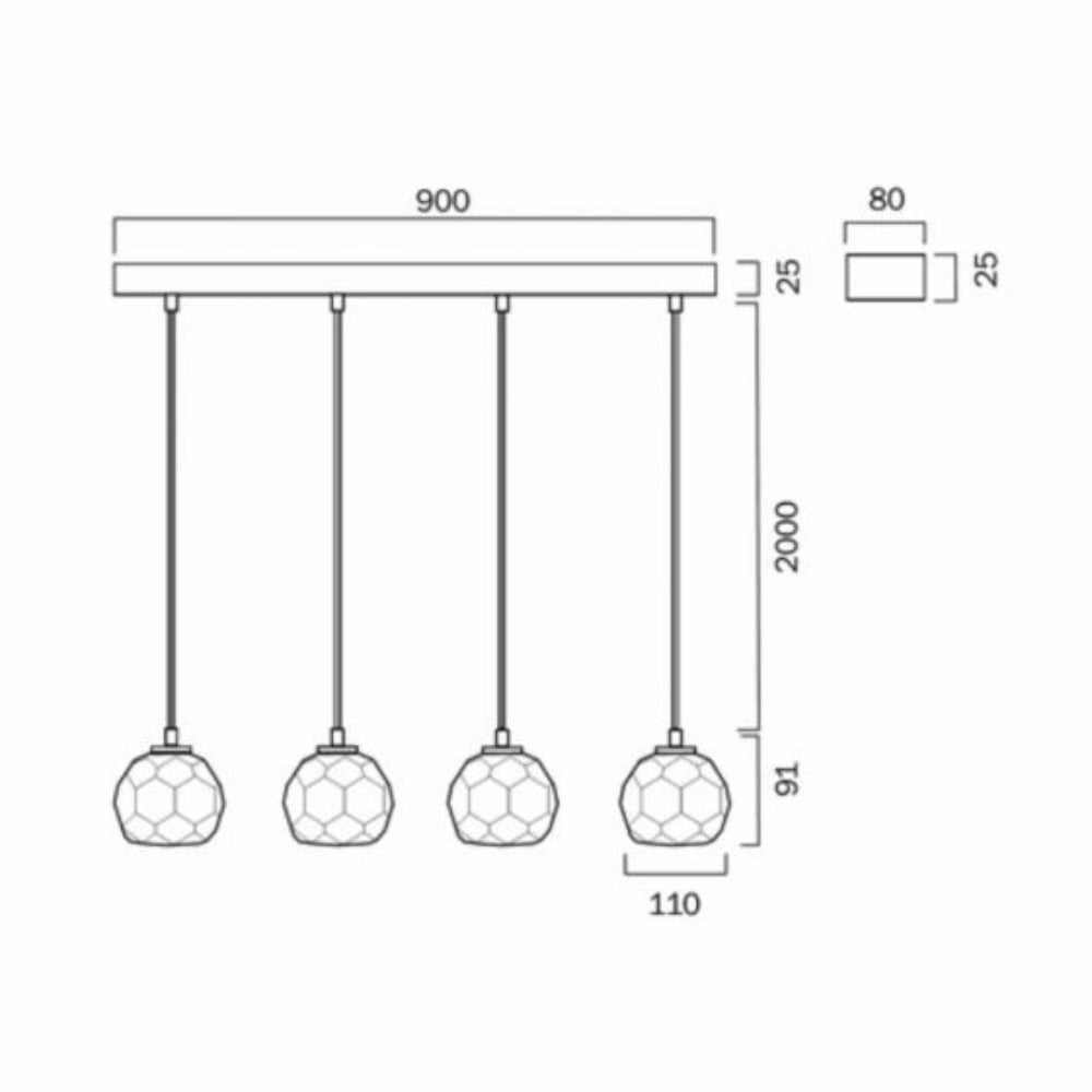 Buy Island Pendant Lights Australia Zaha 4 Light Island Pendant Chrome & Crystal - ZAHA PE04-CHCR