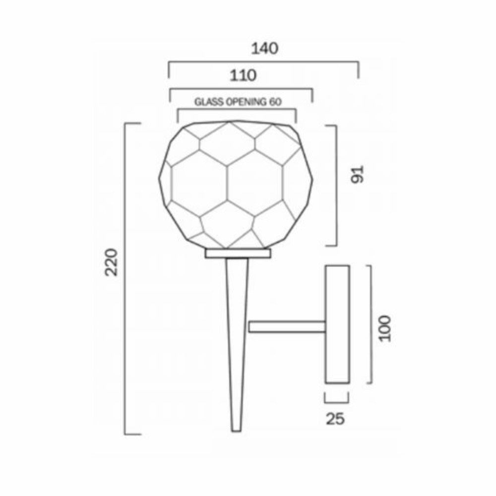 Buy Wall Sconce Australia Zaha 1 Light Wall Lamp Antique Gold & Crystal - ZAHA WB1-AGCR