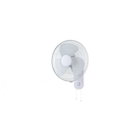 Buy Wall Fans Australia ZEPHYR II 40cm Pull Cord 3 Speed Oscillating Wall Mounted Fan White - ZEP40PC