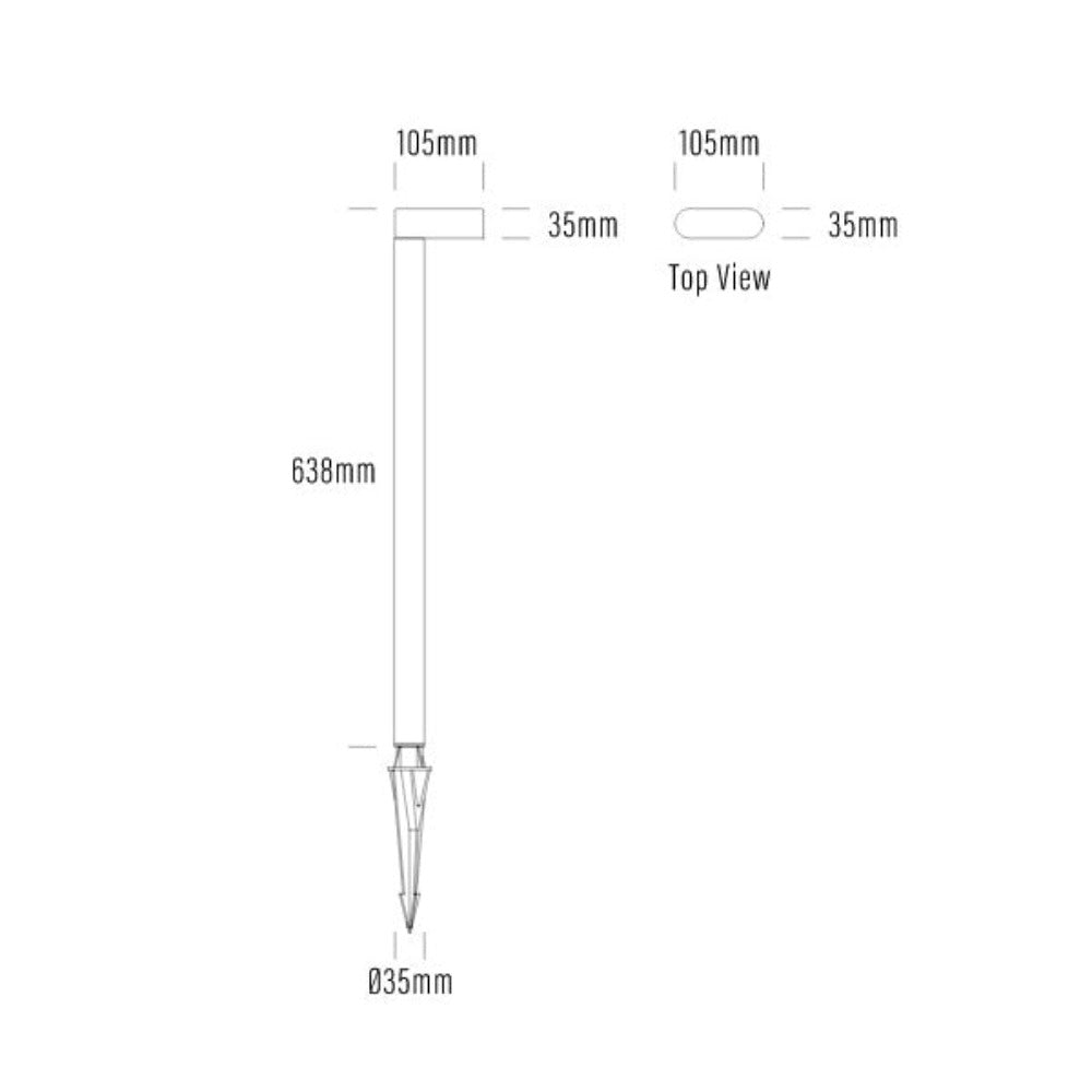 Buy Spike Lights Australia Lumena LED Spike pathlight 24V W105mm Aluminium - AQL-120-X0