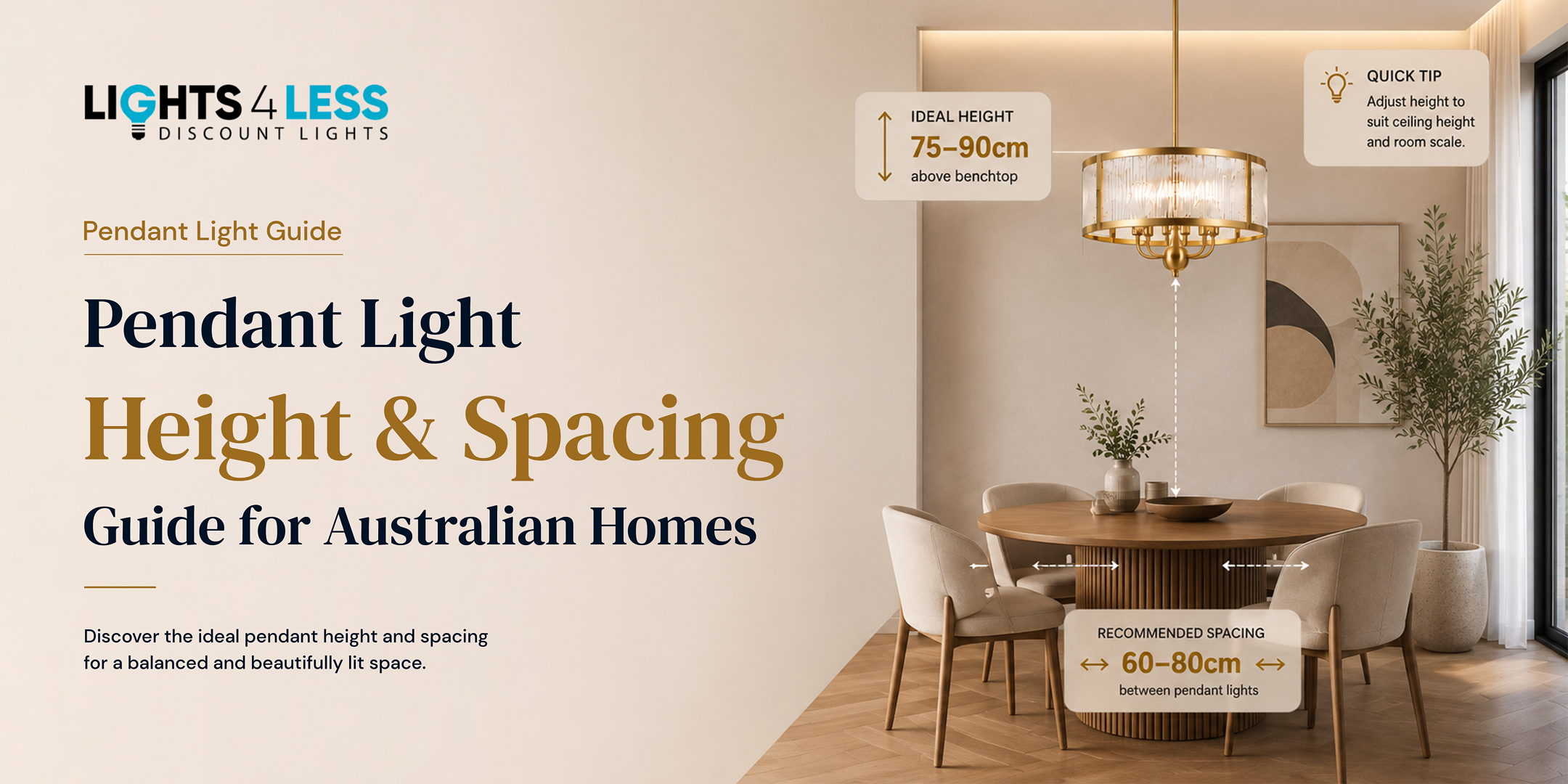 Pendant Light Height & Spacing Guide for Australian Homes