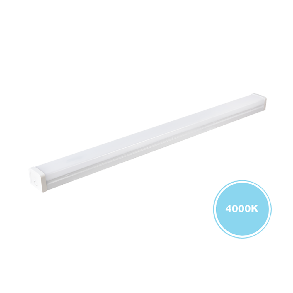 Buy LED Batten Lights Australia Topik LED Batten Light L1200mm White Metal 4000K - 213554