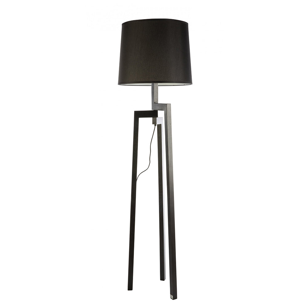 Fiorentino Lighting - TRIPOD 1 Light Floor Lamp Black