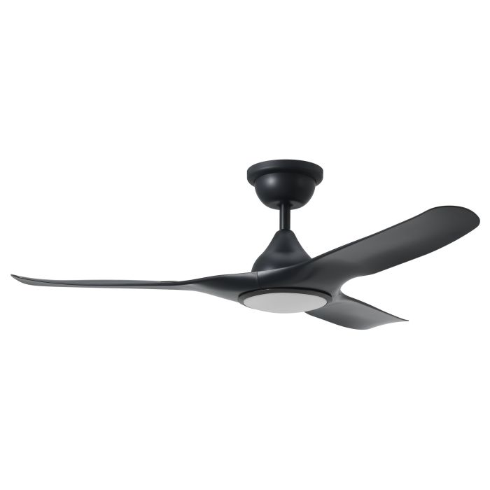 Tahiti DC Ceiling Fan with LED Light 52" 40W 3CCT Matt Black - 20801802