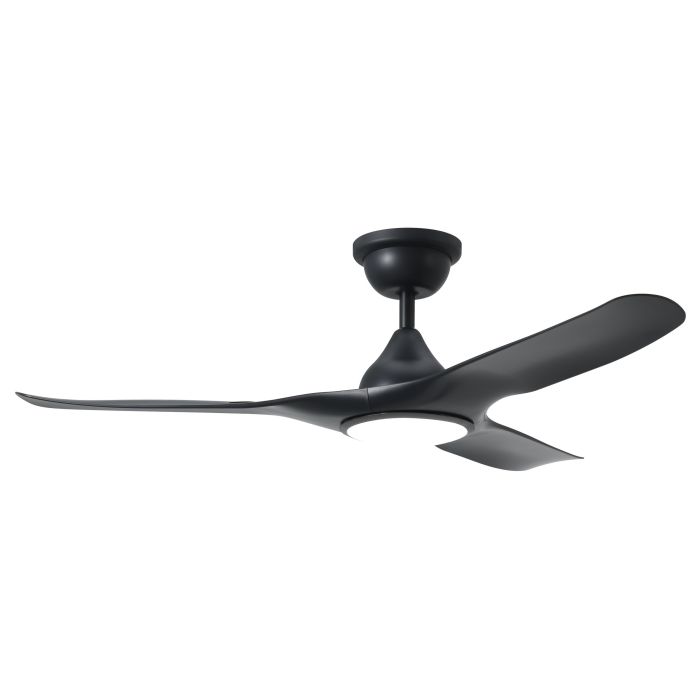 Tahiti DC Ceiling Fan with LED Light 52" 40W 3CCT Matt Black - 20801802