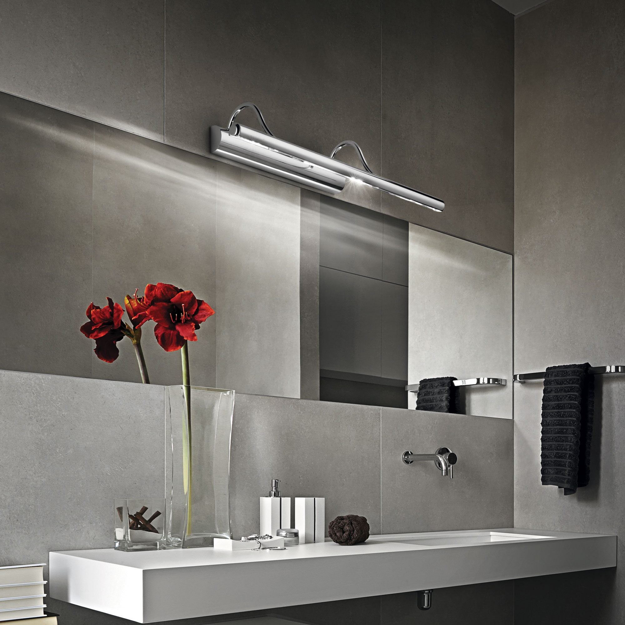 Mirror-10 Ap4 Bathroom Vanity 4 Lights Nickel - 017297