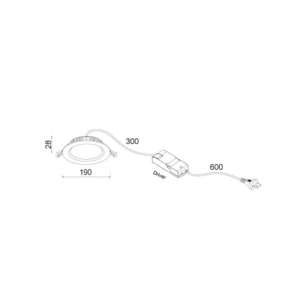 Buy Recessed LED Downlights Australia COSMO Recessed LED Downlight 20W White Aluminum 3 CCT - COSMOTRI04