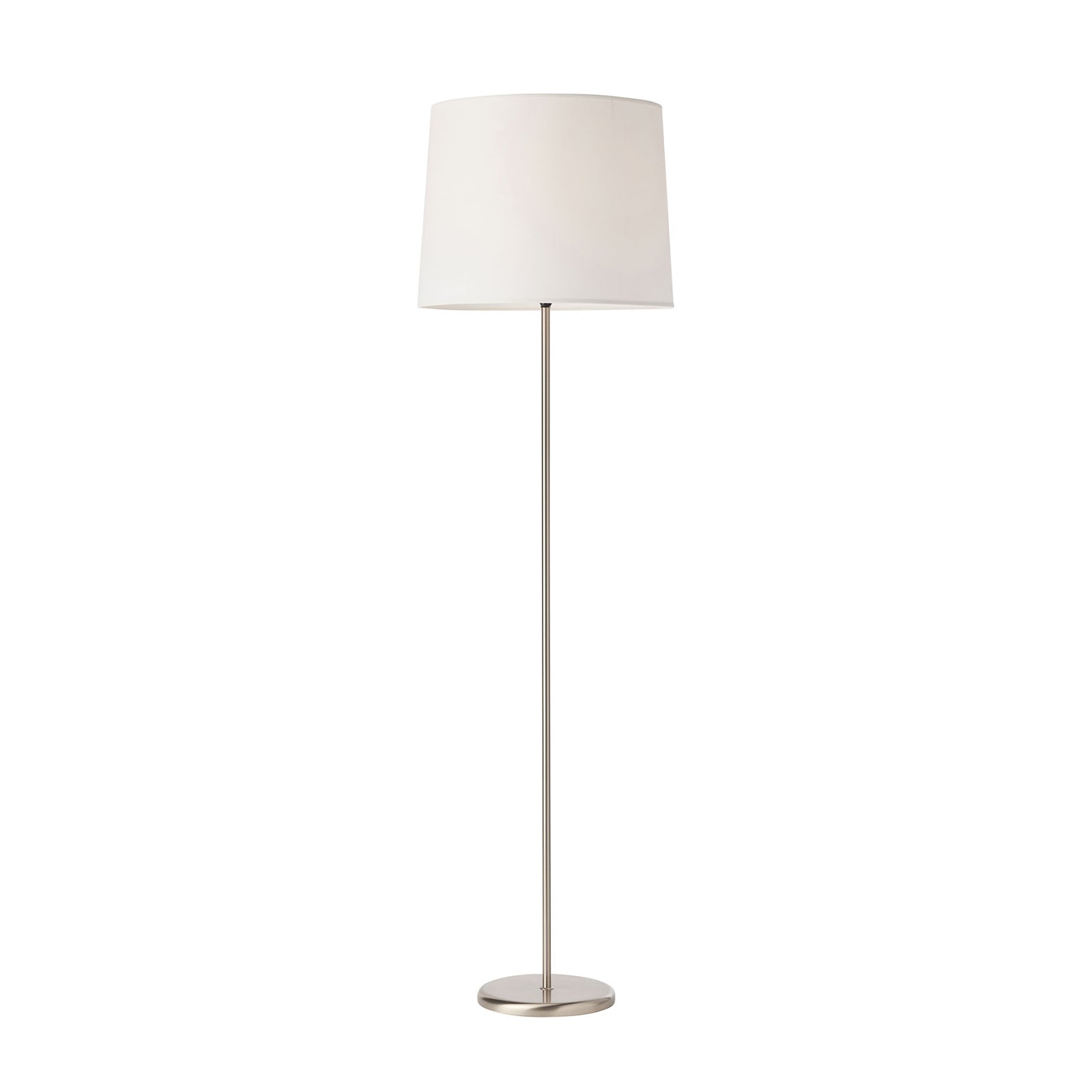 Holly Floor Lamp Satin Chrome & White - 0231FL