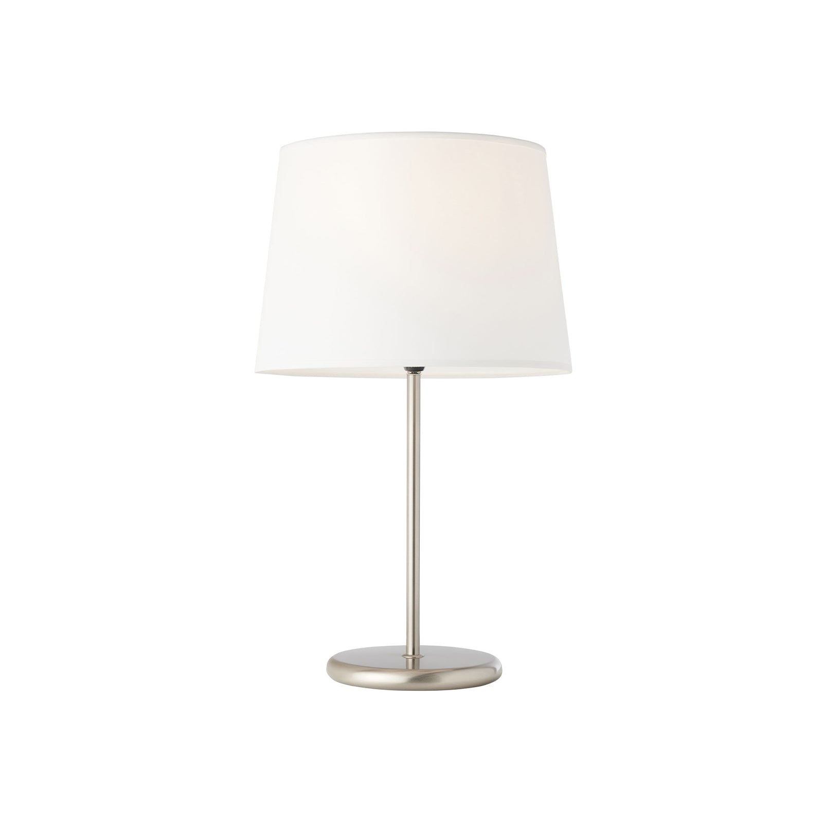 Holly Table Lamp Satin Chrome & White - 0231