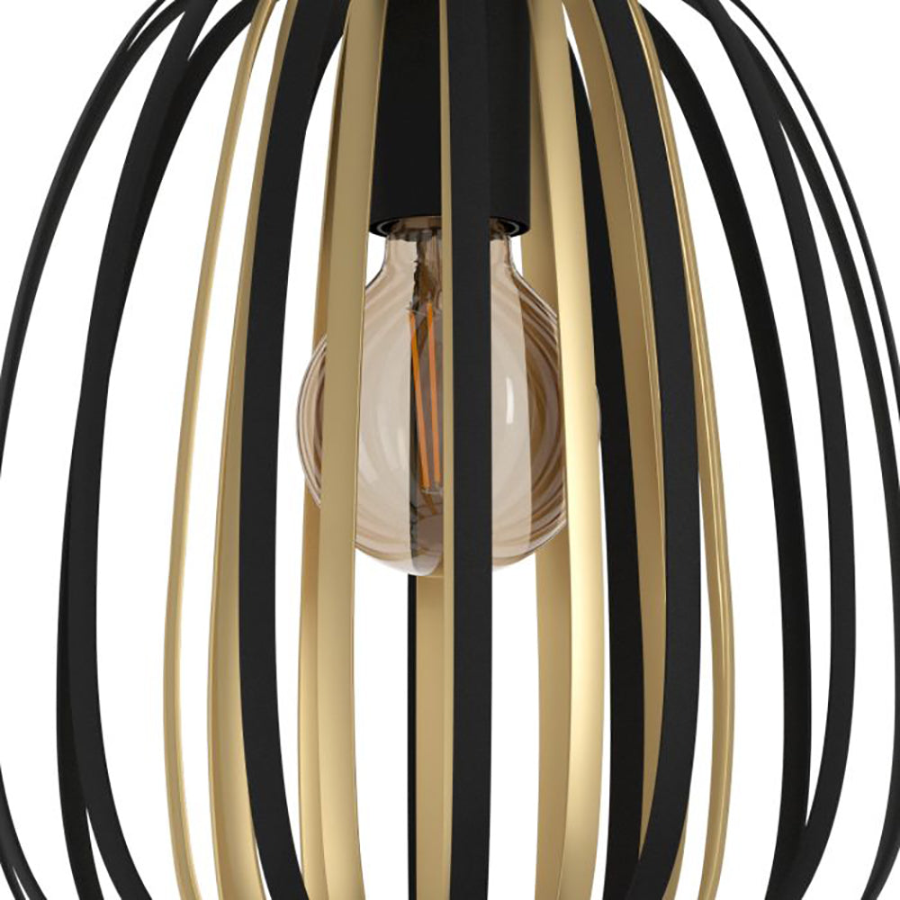 Buy Pendant Lights Australia Encinitos Pendant Light BlacK / Gold - 99665N