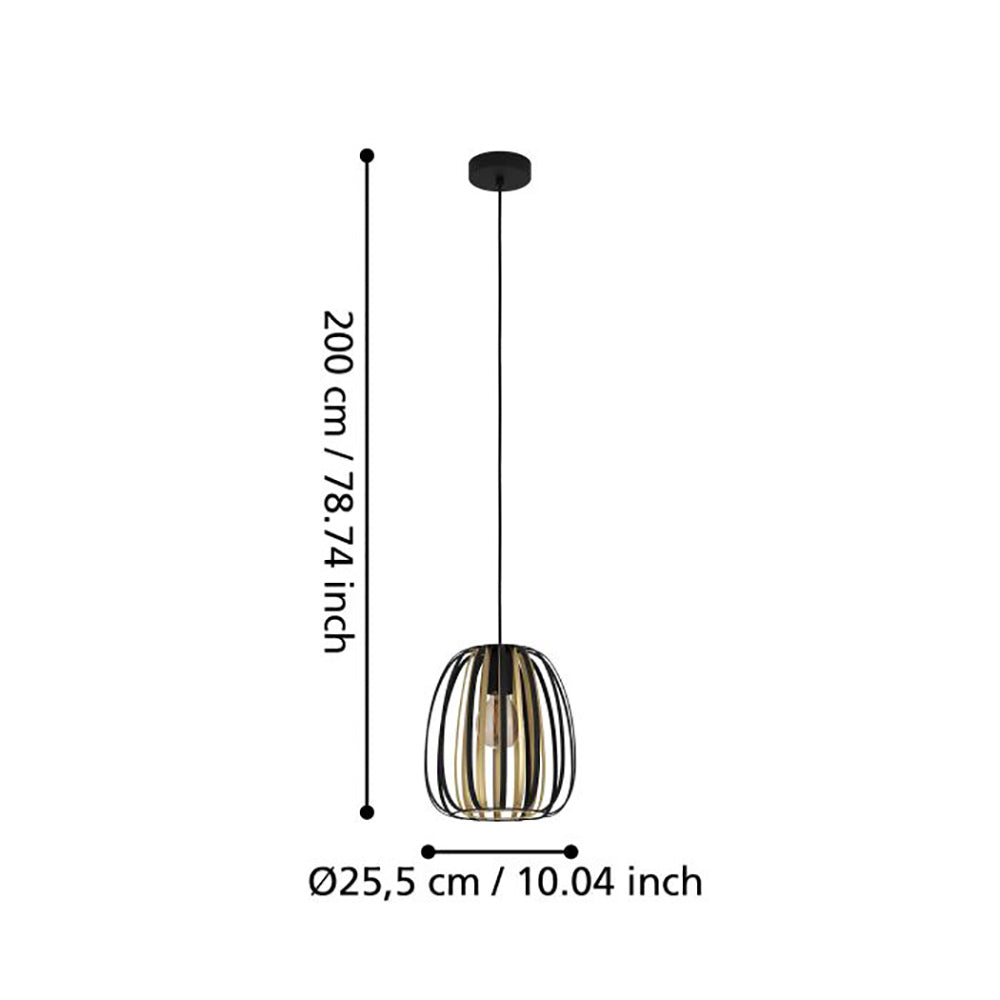 Buy Pendant Lights Australia Encinitos Pendant Light BlacK / Gold - 99665N