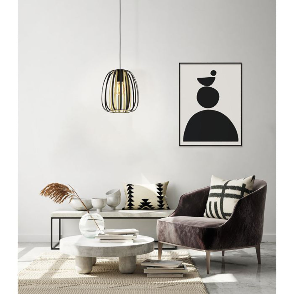 Buy Pendant Lights Australia Encinitos Pendant Light BlacK / Gold - 99665N