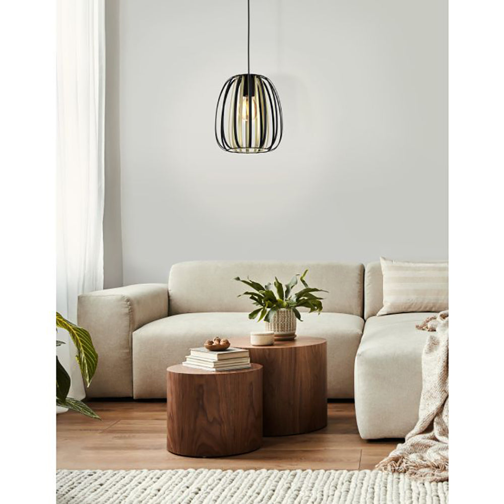 Buy Pendant Lights Australia Encinitos Pendant Light BlacK / Gold - 99665N