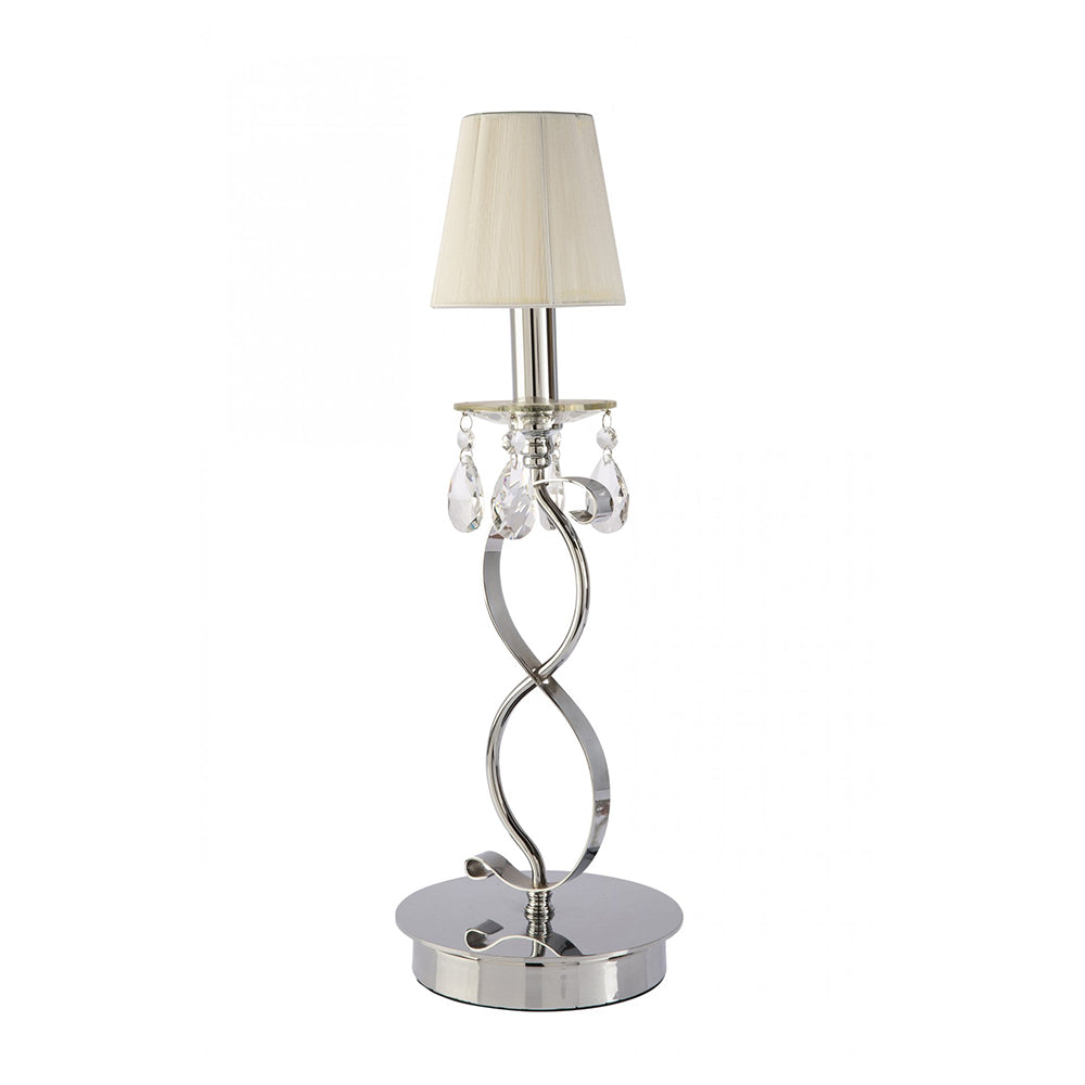 Buy Table Lamps Australia Fiorentino Lighting - BELLA 1 Light Table Lamp Chrome & White