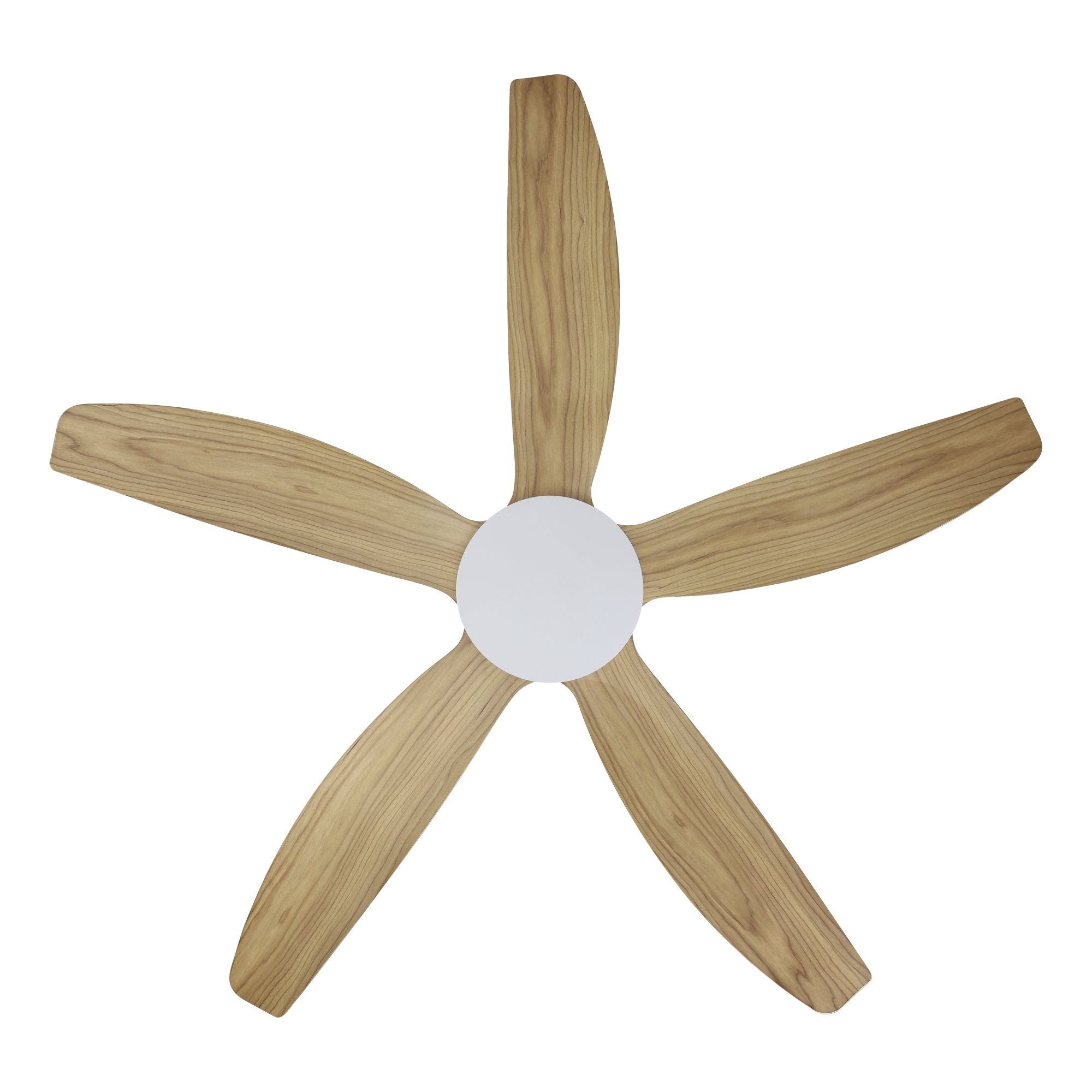Miami DC Ceiling Fan 52" White With Blackbutt Blade - 20796416