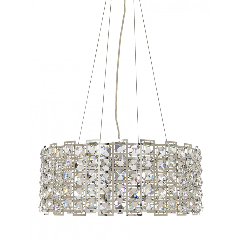 Buy Pendant Lights Australia Fiorentino Lighting - GIOTTO 6 Light Crystal Pendant Chrome & Frost