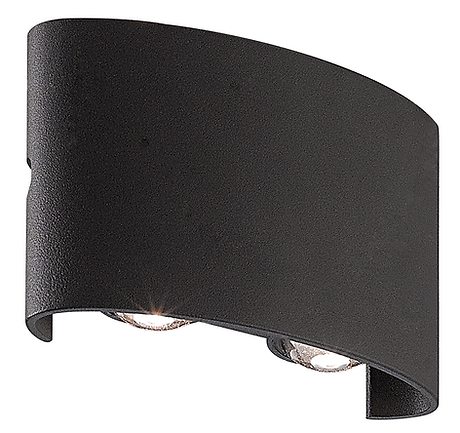 Up & Down 4 Light Exterior LED Wall Light Black - WL13331BK
