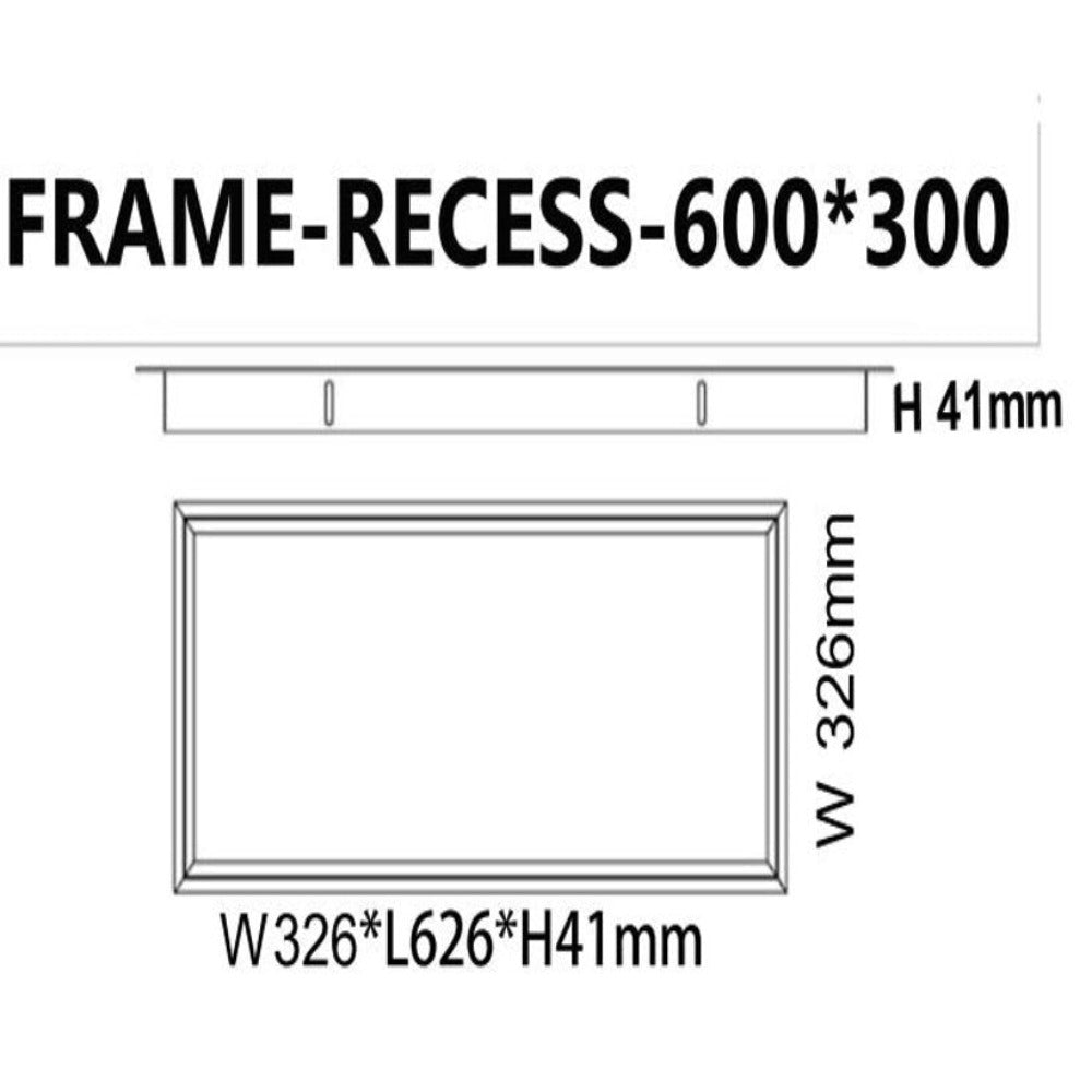 Buy Panel Frames Australia Surface Panel Frame 600mm x 300mm White Steel - FRAME-PANEL SUR-MOUNT 600*300