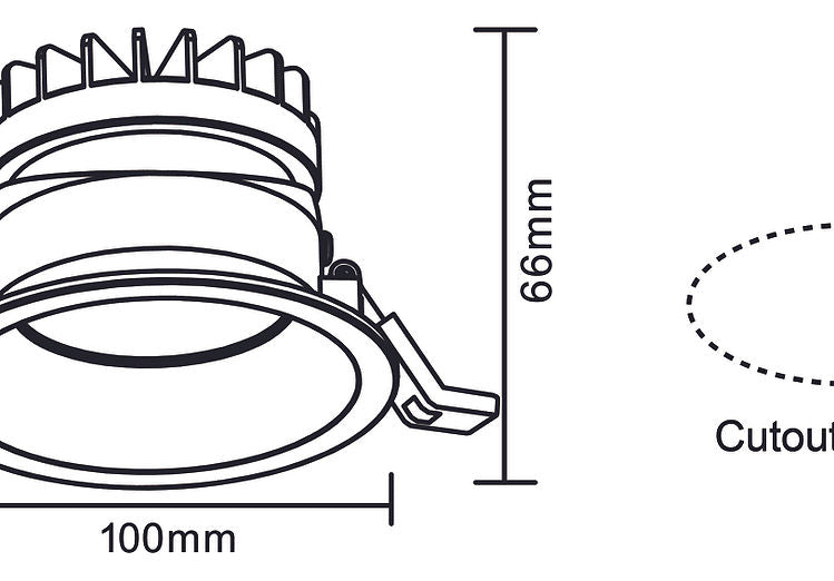Recessed LED Downlight 10W 5CCT White - DLG9414-WH5C10S03