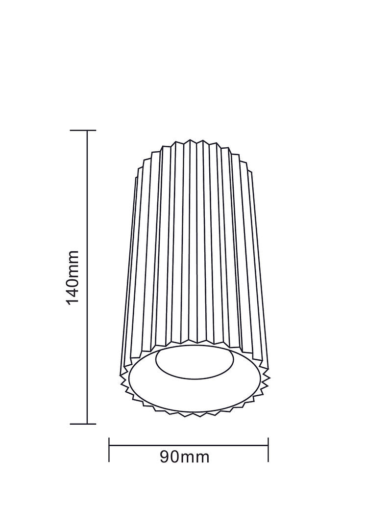 Exterior 140mm LED Surface Mounted Downlight White - DL9014-MW5CTP121518C02