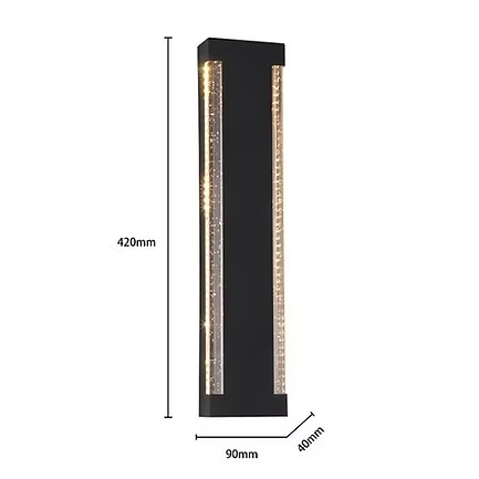 Outdoor 420mm LED Wall Light Tri Colour - ST11510-420-BK10WIP65