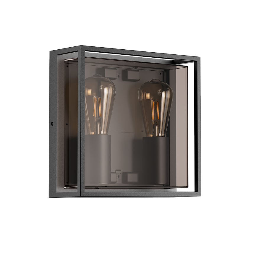 Exterior 2 Light Wall Light Black - WL11245