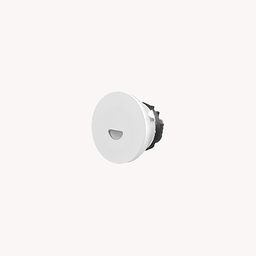 Round LED Step Light White Aluminium 30° TRI colour - STEP-512WH/TC