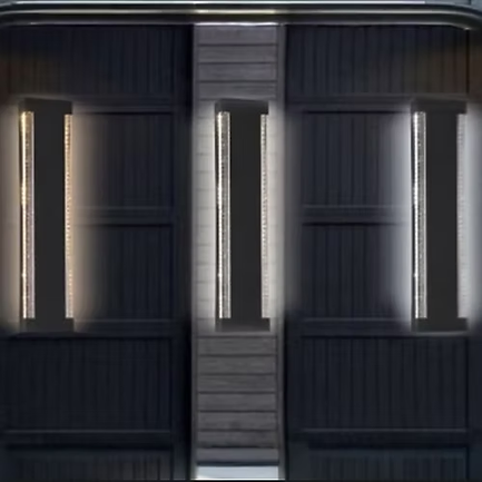 Outdoor 420mm LED Wall Light Tri Colour - ST11510-420-BK10WIP65