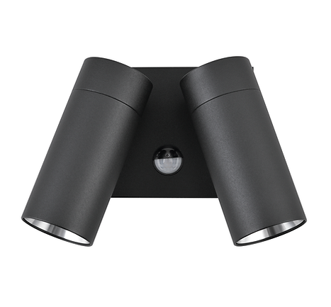Reno Double Adjustable Spot Light With Sensor Matt Black - ST153-BK