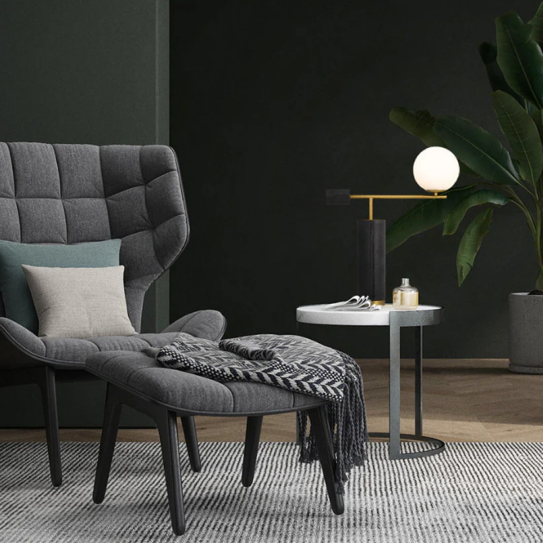 Justina 1 Light Table Lamp Black & Opal Matt - JUSTINA TL-BKOM