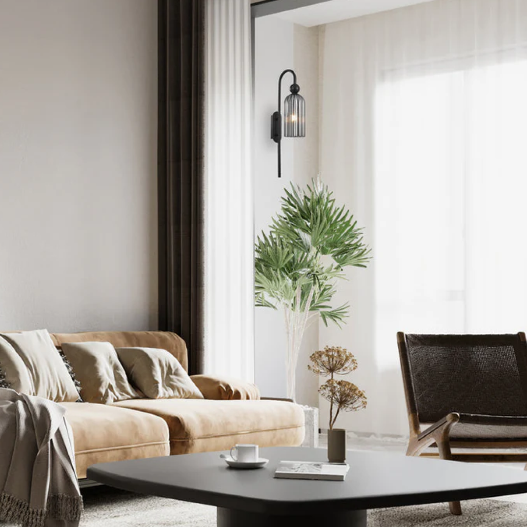 Flauta Wall Light Smokey Black - FLAUTA1W