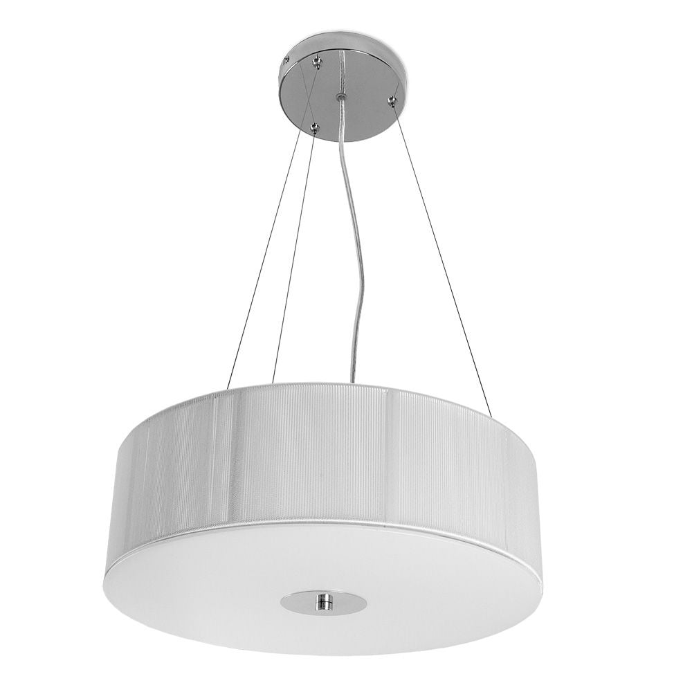 Buy Pendant Lights Australia Pendant 3 Lights White / Chrome - CP7156-WH