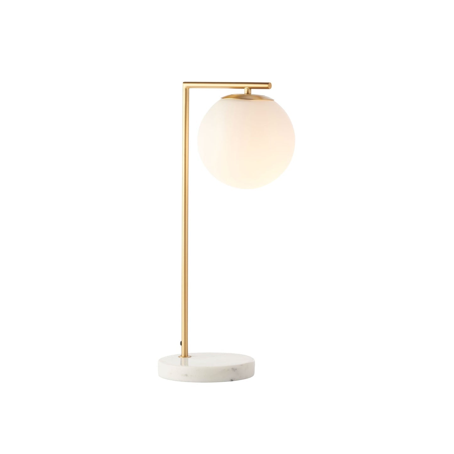 Remi Table Lamp Antique Brass & White - 1276