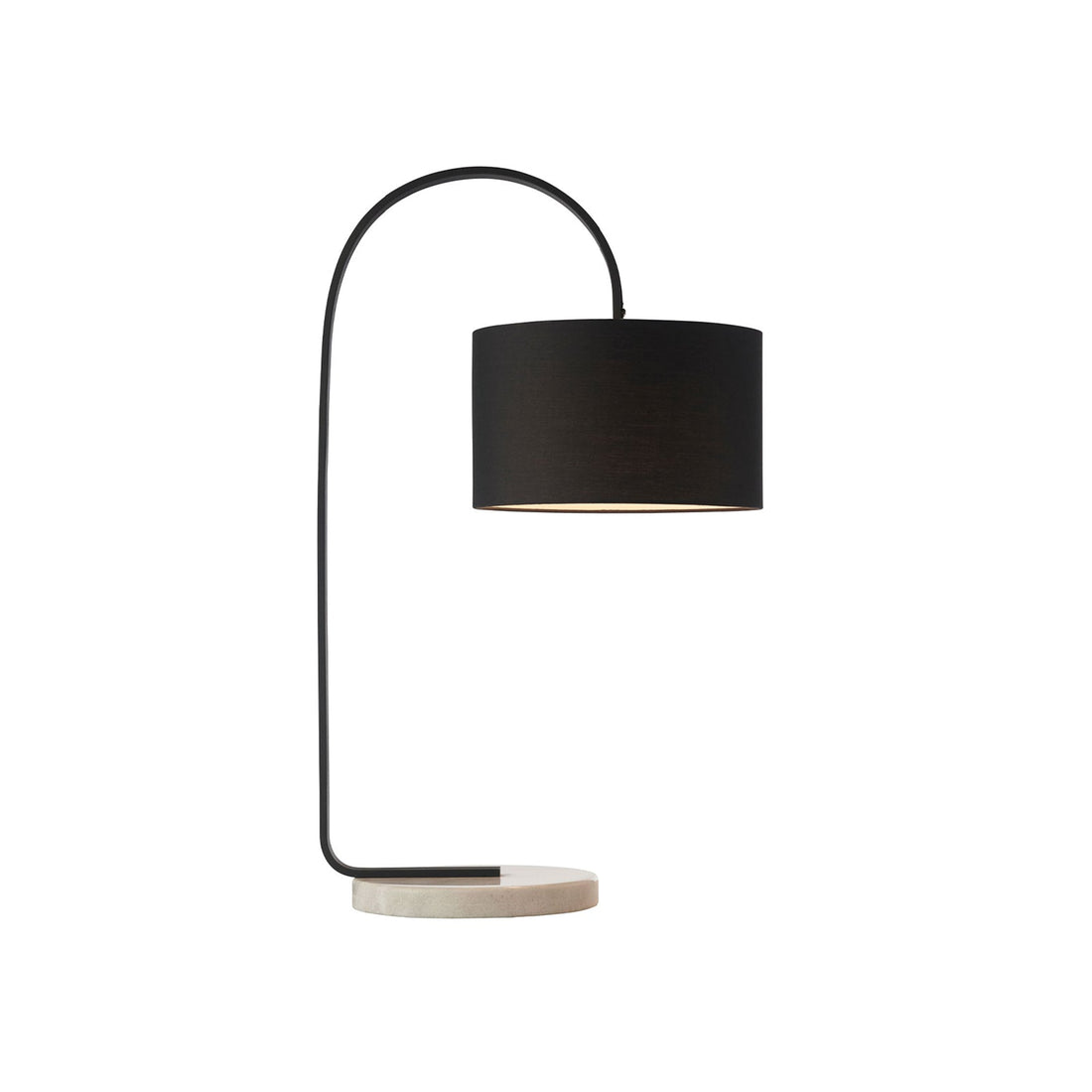 Silas Table Lamp Satin Black & Black - 1291