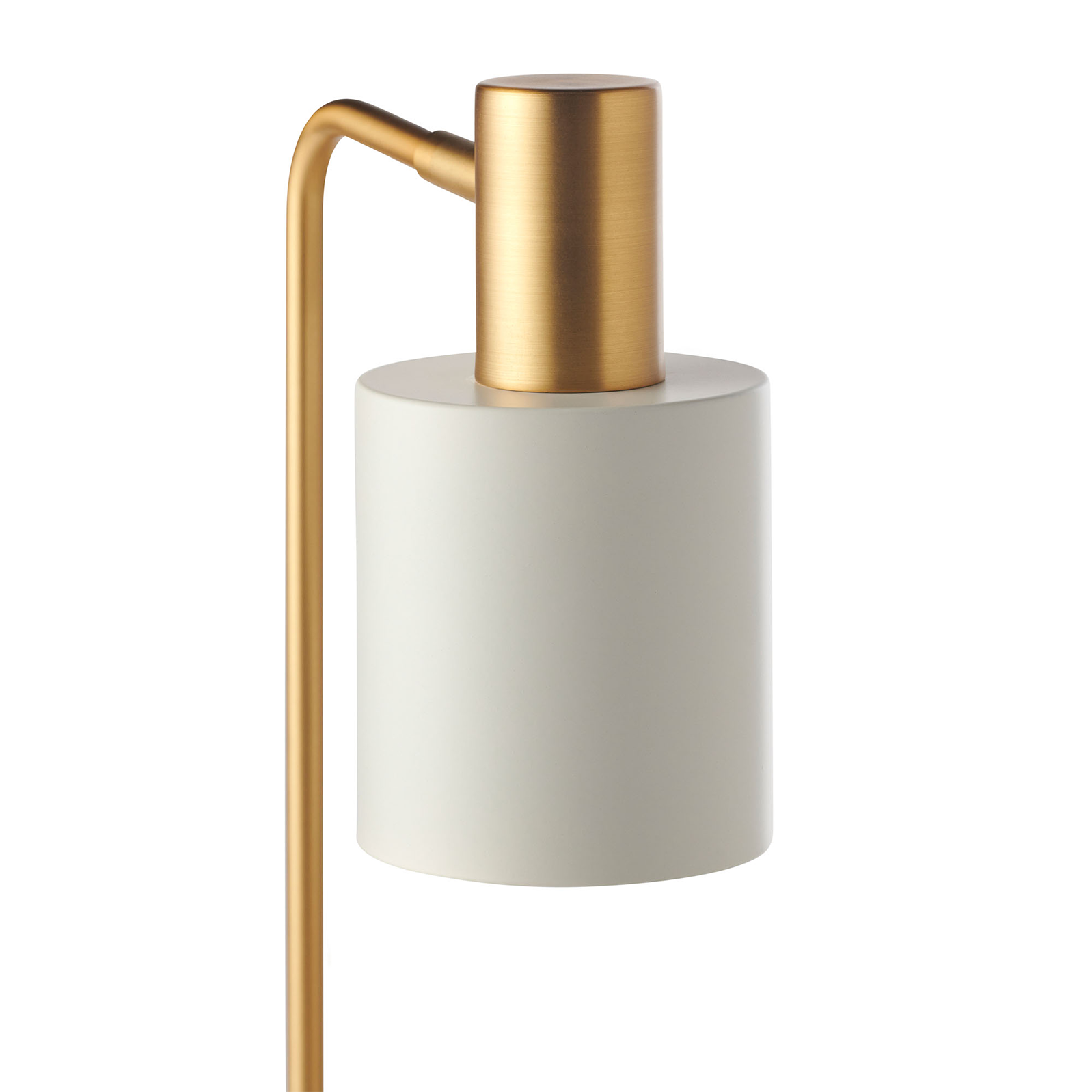 Mahala Desk Lamp Satin Brass & White - 1293