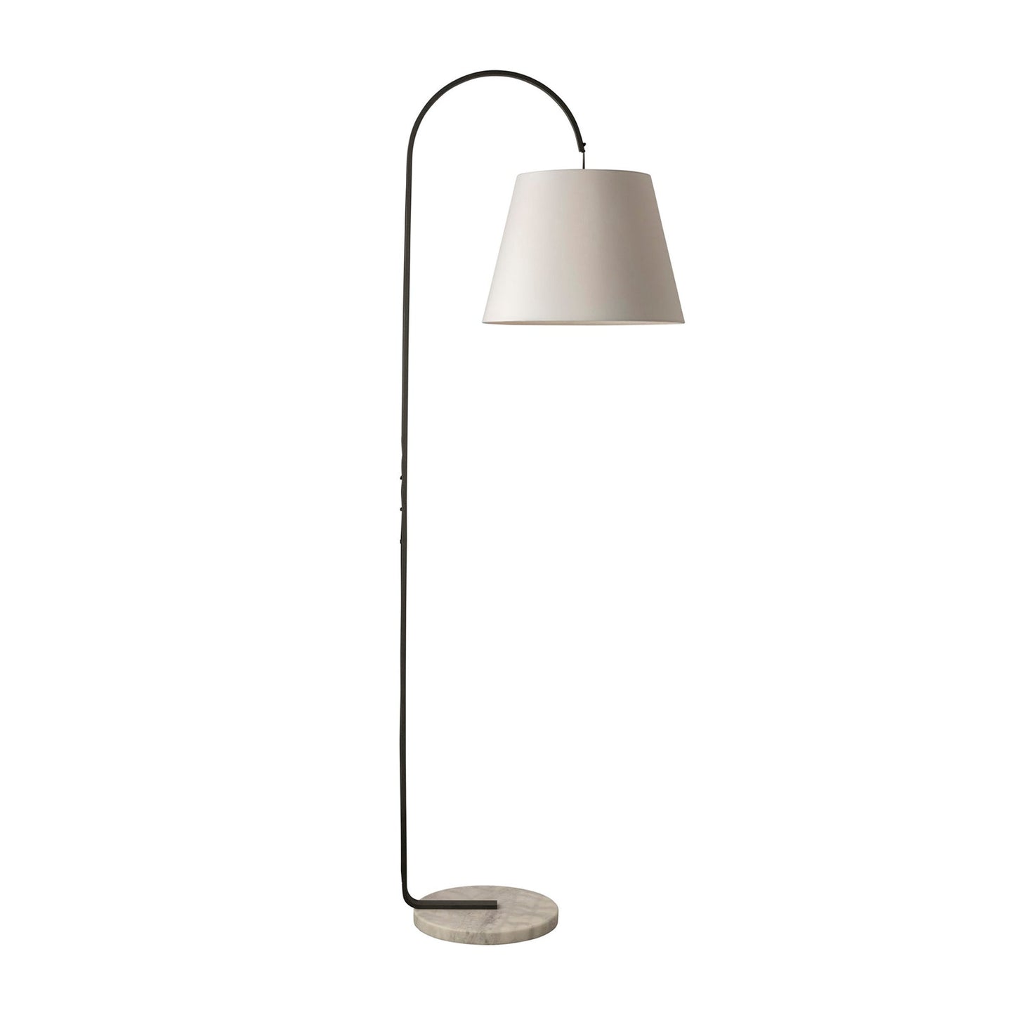 Silas Floor Lamp Satin Black & White - 1326W
