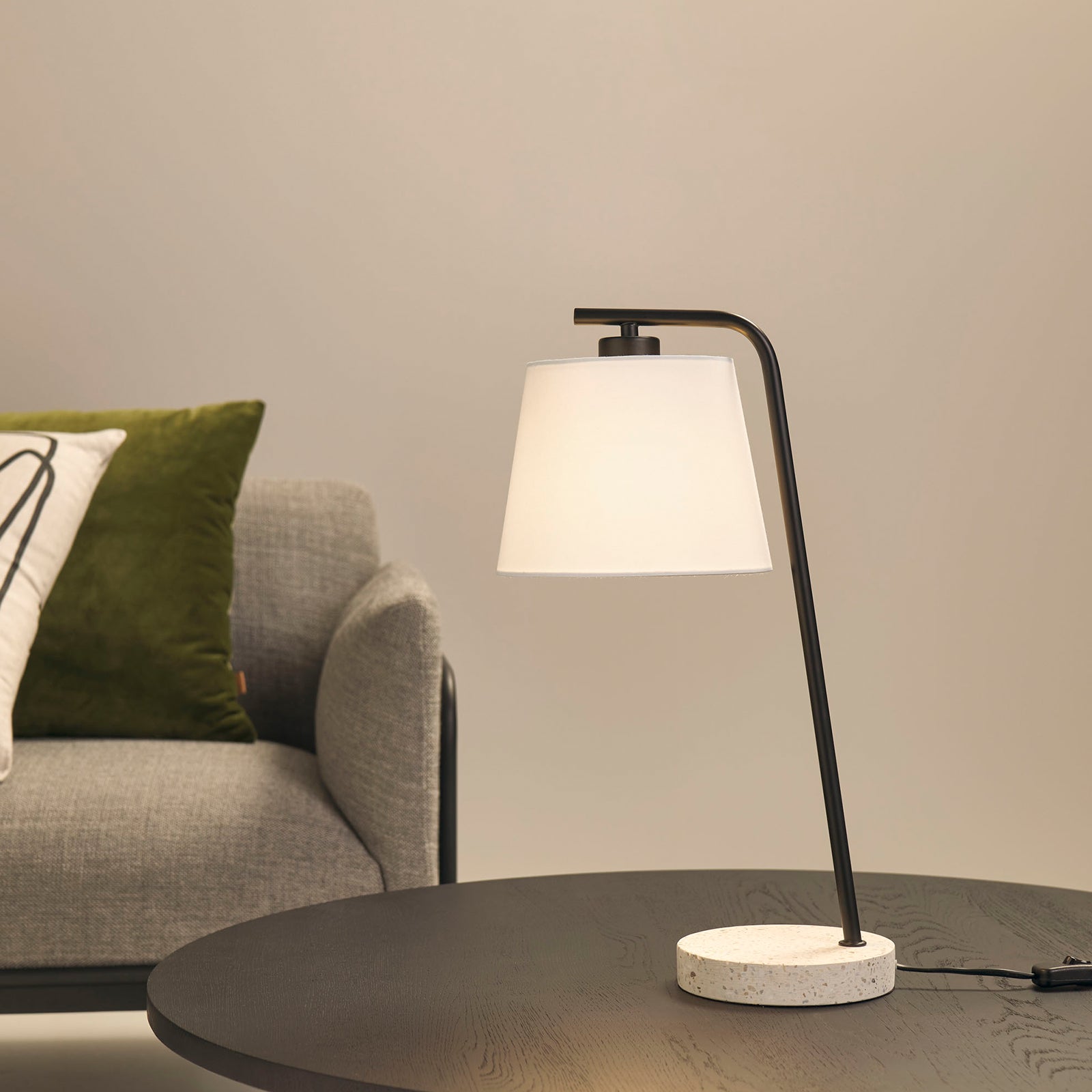 Checo Desk Lamp Terrazzo & Satin Black - 1395