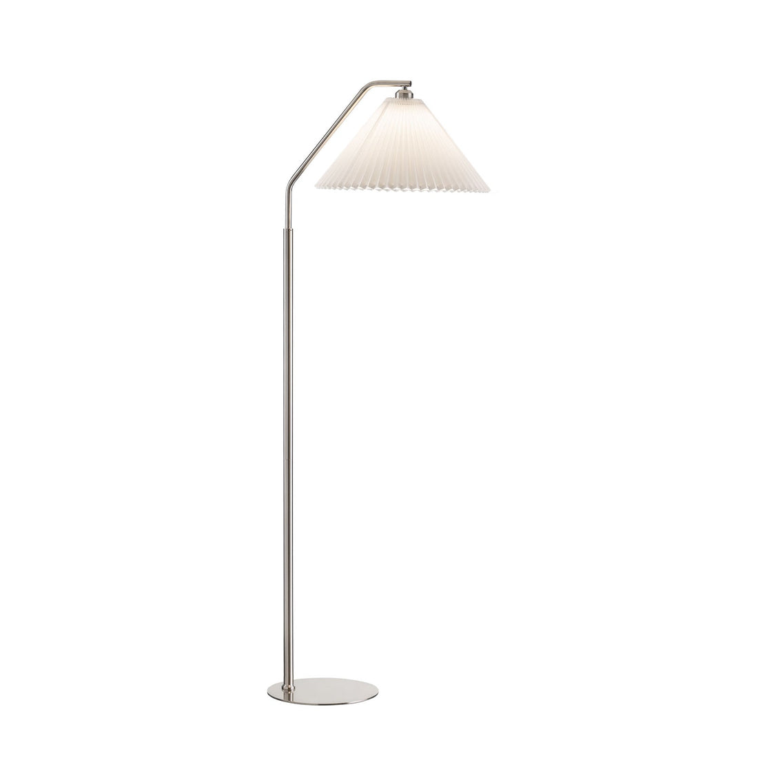 Paio Floor Lamp Brushed Nickel & Off White - 1437