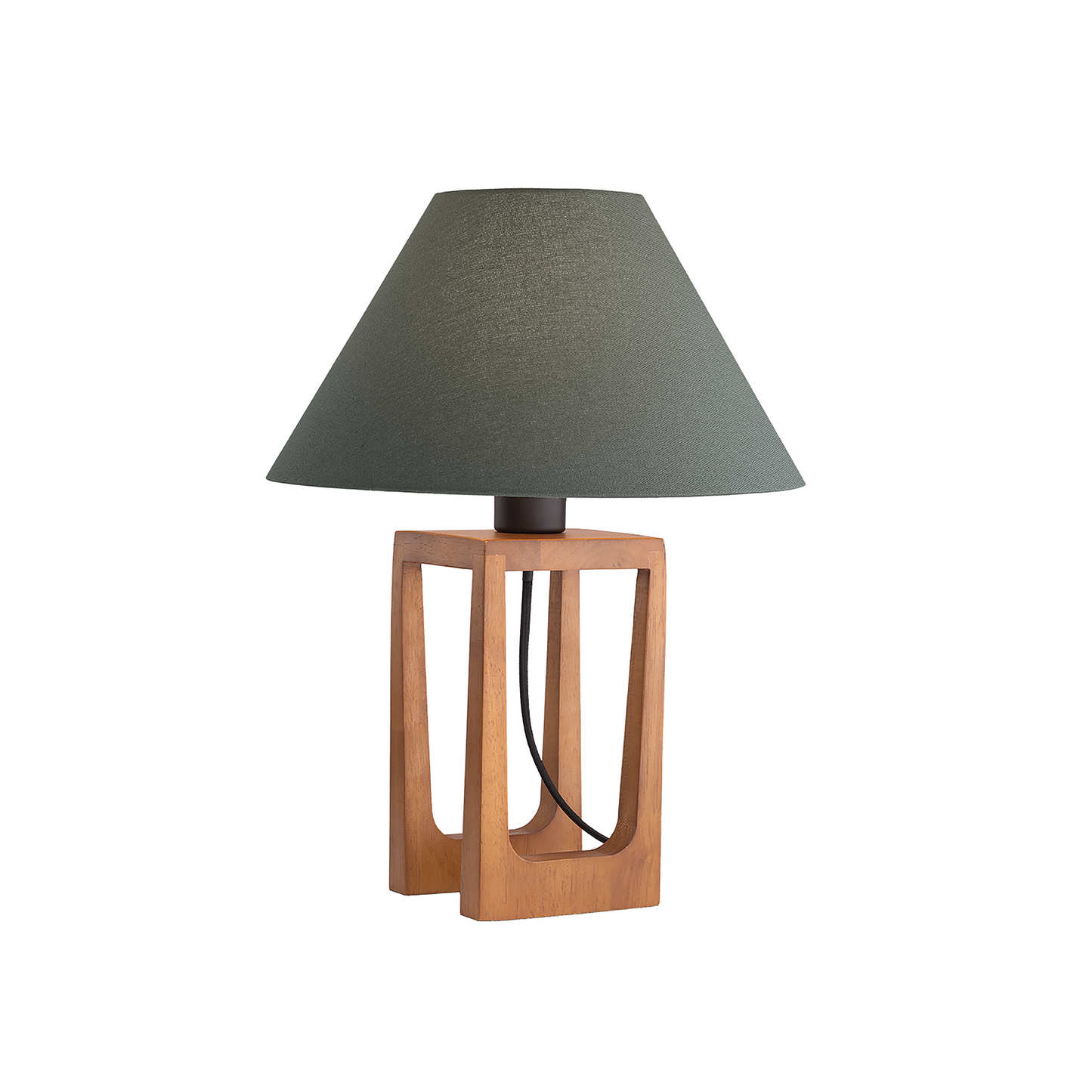 Rynn Table Lamp Matte Black & Sea Green - 1455