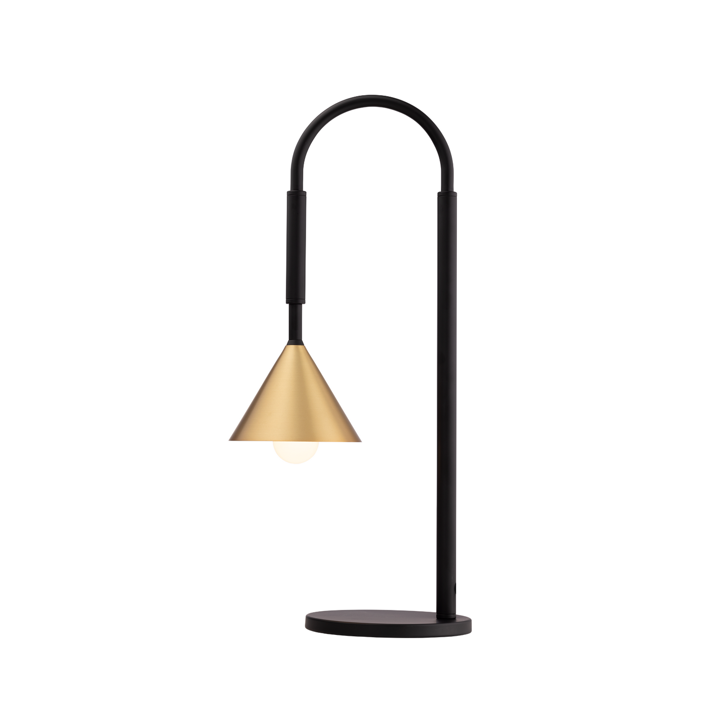 Venna Table Lamp Matt Black & Brushed Brass - 1457