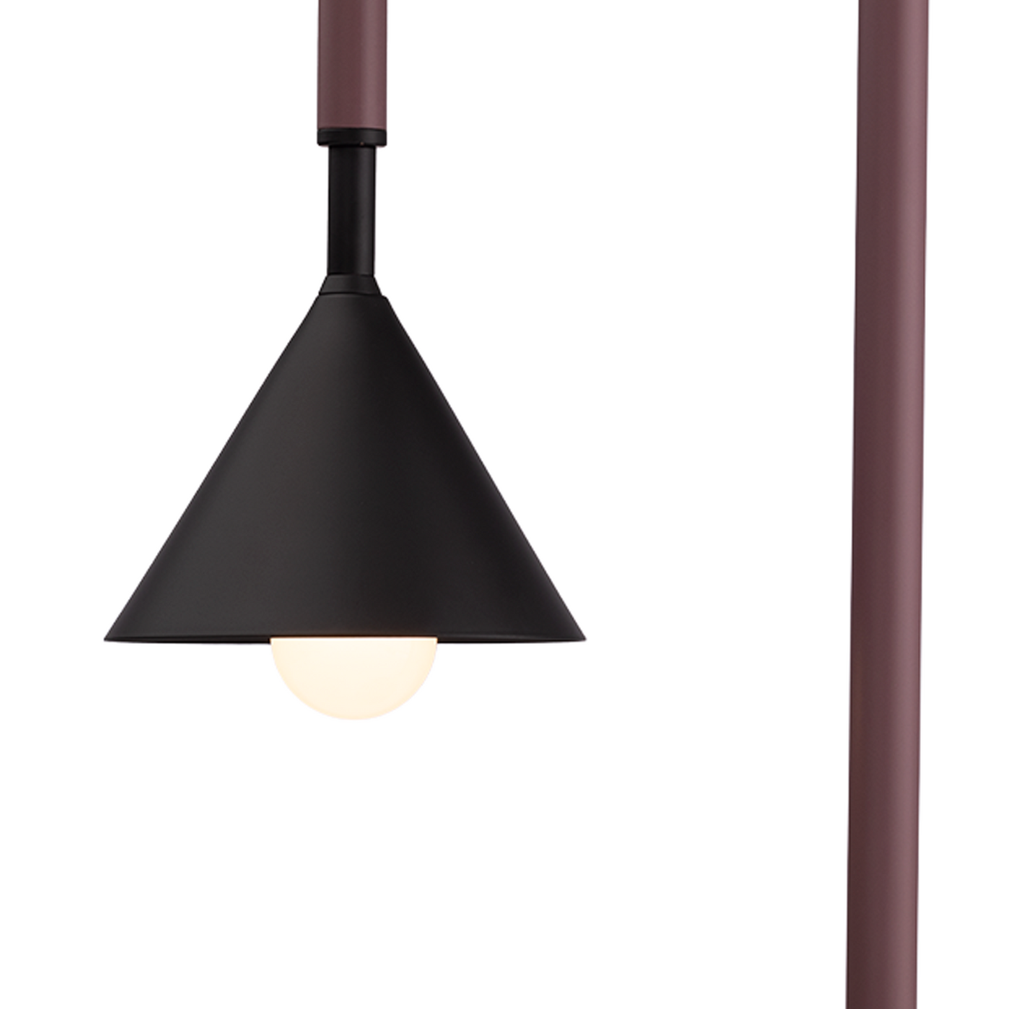 Venna Table Lamp Matte Black & Matte Berry - 1459