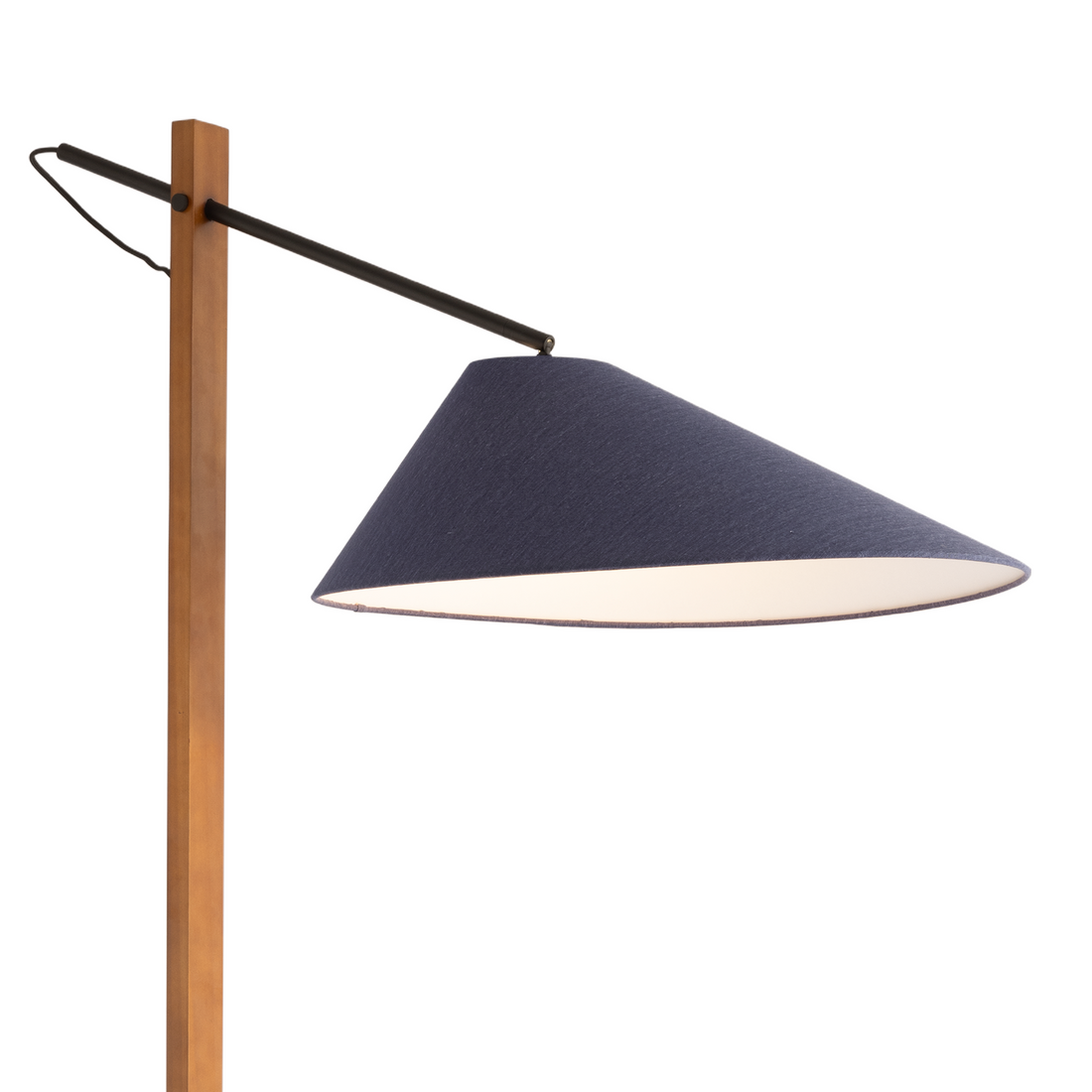 Taran Floor Lamp Matt Black & Navy Blue - 1477