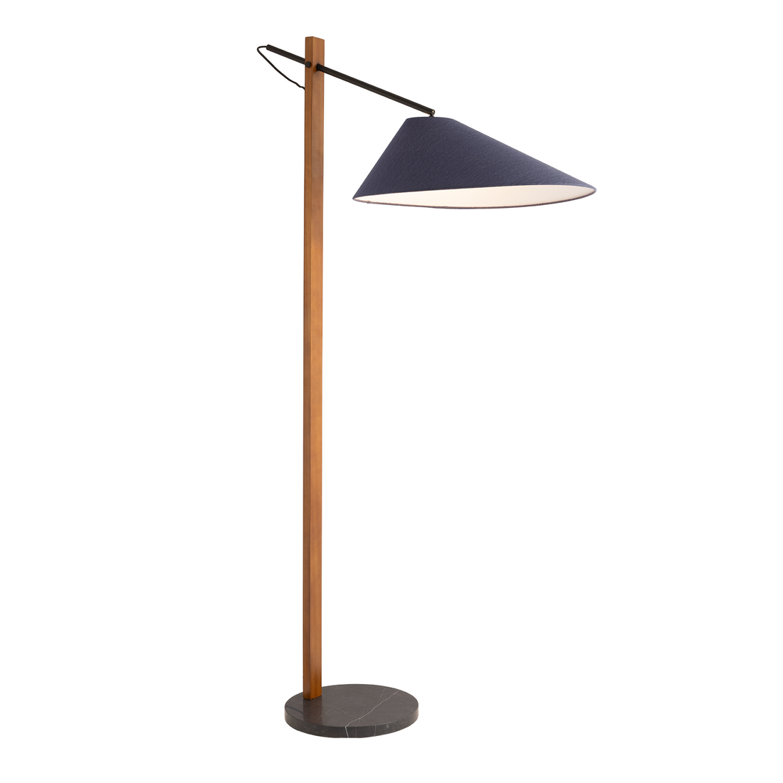 Taran Floor Lamp Matt Black & Navy Blue - 1477