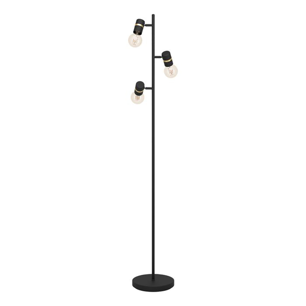 Buy Table Lamps Australia Lurone Table Lamp 3 Lights Black / Brass Steel - 900179N