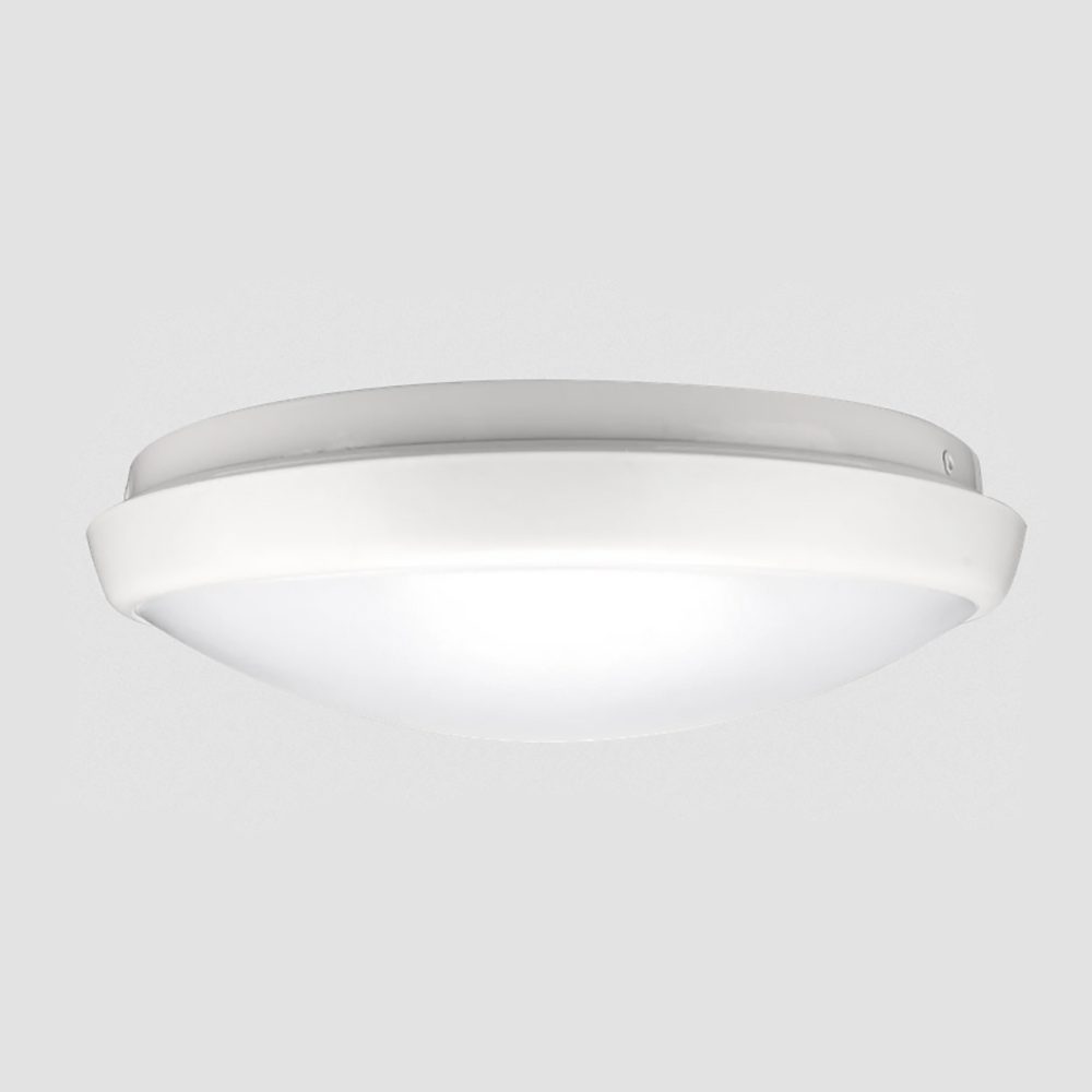 Round LED Oyster Light 15W White Aluminium 3 CCT - AC1020/15W/WH/TC