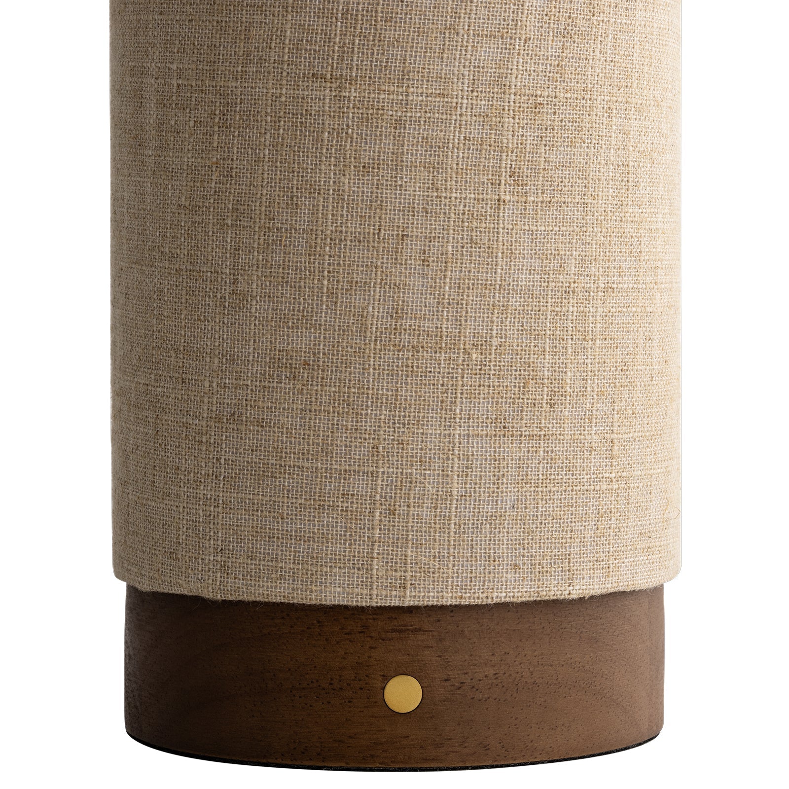 Loom LED Rechargeable Table Lamp  3.7W Tri Colour Walnut & Natural Linen - 1609LIN